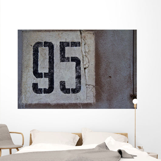 Number Wall Abandoned Barracks Wall Decal