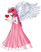 Cartoon Illustration Beautiful Angel Wall Decal
