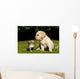 Yellow Lab Puppy And Kitten Wall Decal