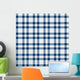 Checked Pattern Blue Endless Wall Decal