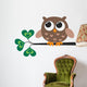 Cute Little Brown Owl Wall Decal