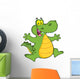 Happy Alligator Jumping Wall Decal