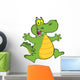 Happy Alligator Jumping Wall Decal