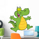 Happy Alligator Jumping Wall Decal