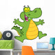 Happy Alligator Jumping Wall Decal