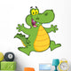 Happy Alligator Jumping Wall Decal