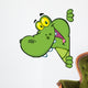 Happy Crocodile Looking Around Wall Decal