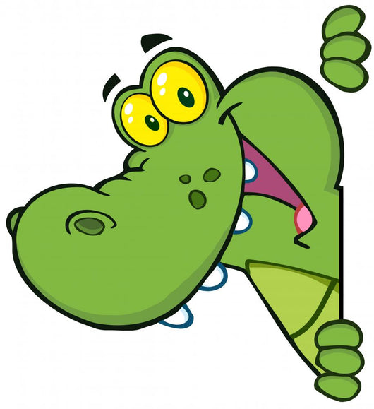 Happy Crocodile Looking Around Wall Decal