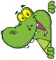 Happy Crocodile Looking Around Wall Decal
