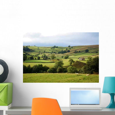 Wharfedale Yorkshire Dales Wall Decal shown on a wall