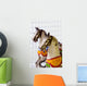 Two Carousel Horses Winter Wall Decal