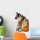 Two Carousel Horses Winter Wall Decal