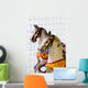 Two Carousel Horses Winter Wall Decal