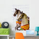 Two Carousel Horses Winter Wall Decal