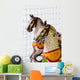 Two Carousel Horses Winter Wall Decal