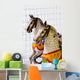 Two Carousel Horses Winter Wall Decal