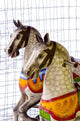 Two Carousel Horses Winter Wall Decal