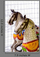 Two Carousel Horses Winter Wall Decal