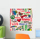 Peace And Love Seamless Wall Decal