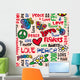 Peace And Love Seamless Wall Decal