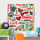 Peace And Love Seamless Wall Decal