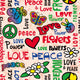 Peace And Love Seamless Wall Decal