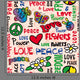 Peace And Love Seamless Wall Decal