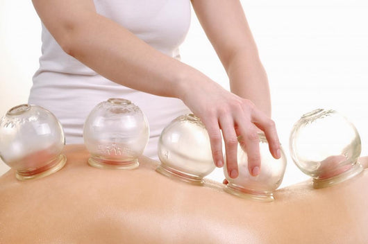 Woman Getting a Cupping Massage on Back Wall Decal