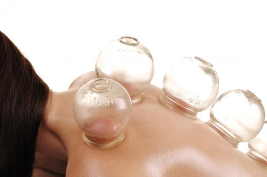 Woman Getting a Cupping Massage on Shoulder Wall Decal