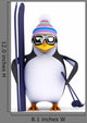 3D Penguin Famous Skier Wall Decal