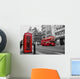 Phone Box And Red Wall Decal