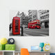 Phone Box And Red Wall Decal