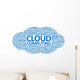 Cloud Computing Word Cloud White Wall Decal