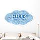 Cloud Computing Word Cloud White Wall Decal