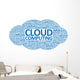 Cloud Computing Word Cloud White Wall Decal