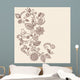 Elegant Henna Vines Doodle Wall Decal