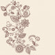 Elegant Henna Vines Doodle Wall Decal