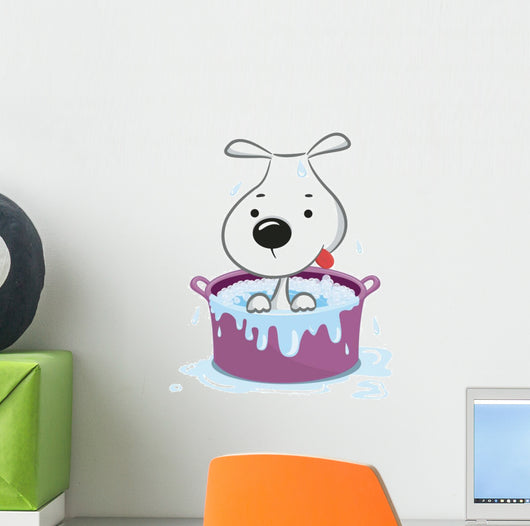 Funny Puppy Vector Illustration Isolated Wall Decal