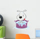 Funny Puppy Vector Illustration Isolated Wall Decal