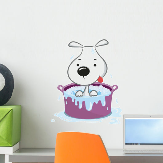Funny Puppy Vector Illustration Isolated Wall Decal
