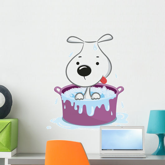 Funny Puppy Vector Illustration Isolated Wall Decal