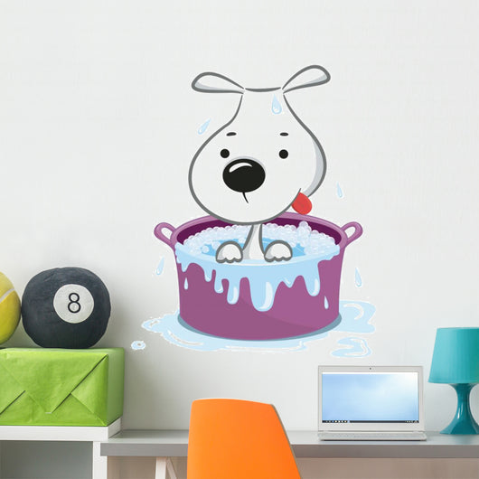 Funny Puppy Vector Illustration Isolated Wall Decal