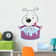 Funny Puppy Vector Illustration Isolated Wall Decal