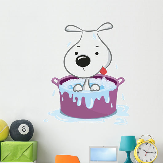 Funny Puppy Vector Illustration Isolated Wall Decal
