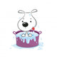 Funny Puppy Vector Illustration Isolated Wall Decal