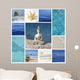 Buddha Collage Maritime Blue Wall Decal