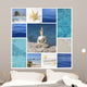 Buddha Collage Maritime Blue Wall Decal