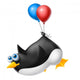 Flying Penguin Wall Decal