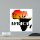 Africa Map Illustration Wall Decal