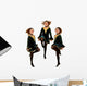 Irish Dancers Trio Performing Wall Decal